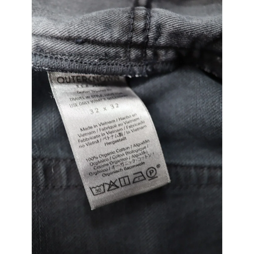 Outerknown S.E.A. Tapered Fit Jeans Mens‎ 32x32 Gray Black Denim Cotton